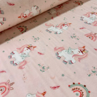 Фланель SELONYA - 28297 Единорог фон пудра