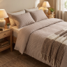 Вареный хлопок NAPOLYON принт - Клетка 5*5 шоколад
