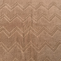 Махра купон жаккард ЗИГЗАГ корица - 50 см х 90 см (лицо)