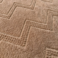 Махра купон жаккард ЗИГЗАГ корица - 50 см х 90 см (лицо)