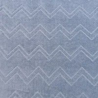 Махра купон жаккард ЗИГЗАГ джинс - 70 см х 140 см (баня)