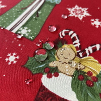 Тефлоновая ткань Premier - Новогодний сапожок - красный