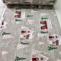 Фланель SELONYA 23682 Уютная зима беж