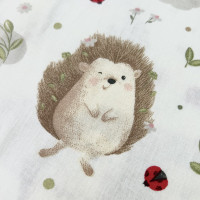 Поплин TH - №36 ЕЖИК фон белый