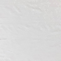 Тефлоновая ткань жаккард Лиственный вензель - белый