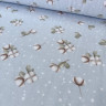Фланель WH - №30094/32 Цветок хлопка фон голубой