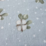 Фланель WH - №30094/32 Цветок хлопка фон голубой