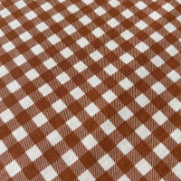 Вареный хлопок Люкс - Клетка 10мм*10мм охра
