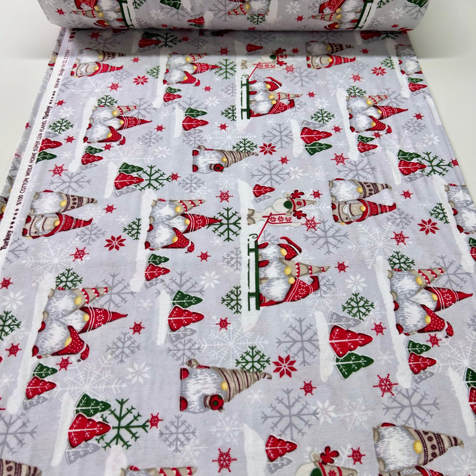 Фланель WH 23580 Гномы - серые